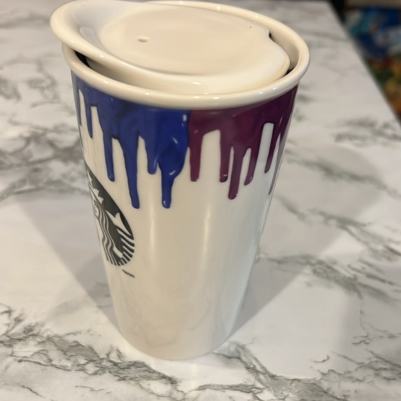 Starbucks Band Of Outside Rainbow Paint Drip Ceramic Mug 2014 - Picture 4 of 7